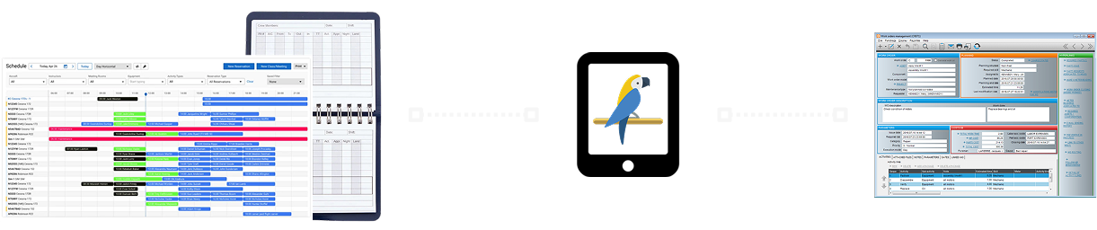 Diagram showing Squawk AI app integration flow between flight operations and maintenance operations
